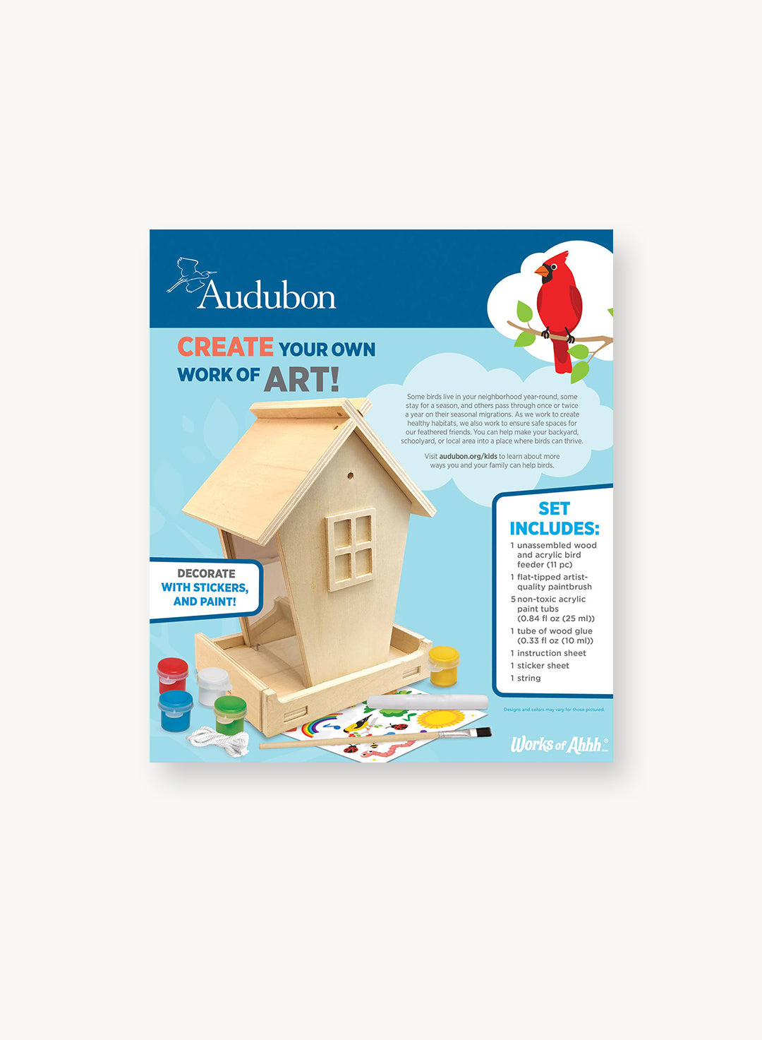 Audubon - Birdfeeder Wood Craft Set