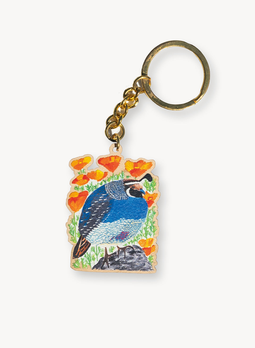 California Quail Keychain