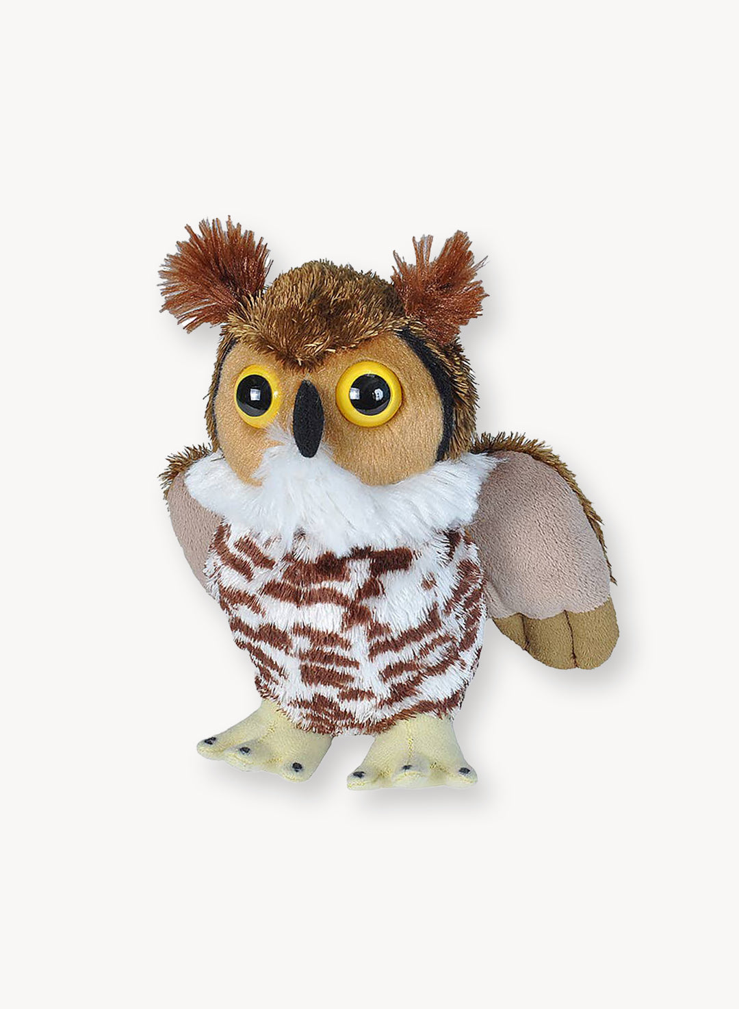 Hug'Ems-Mini Great Horned Owl Stuffed Animal - 7"