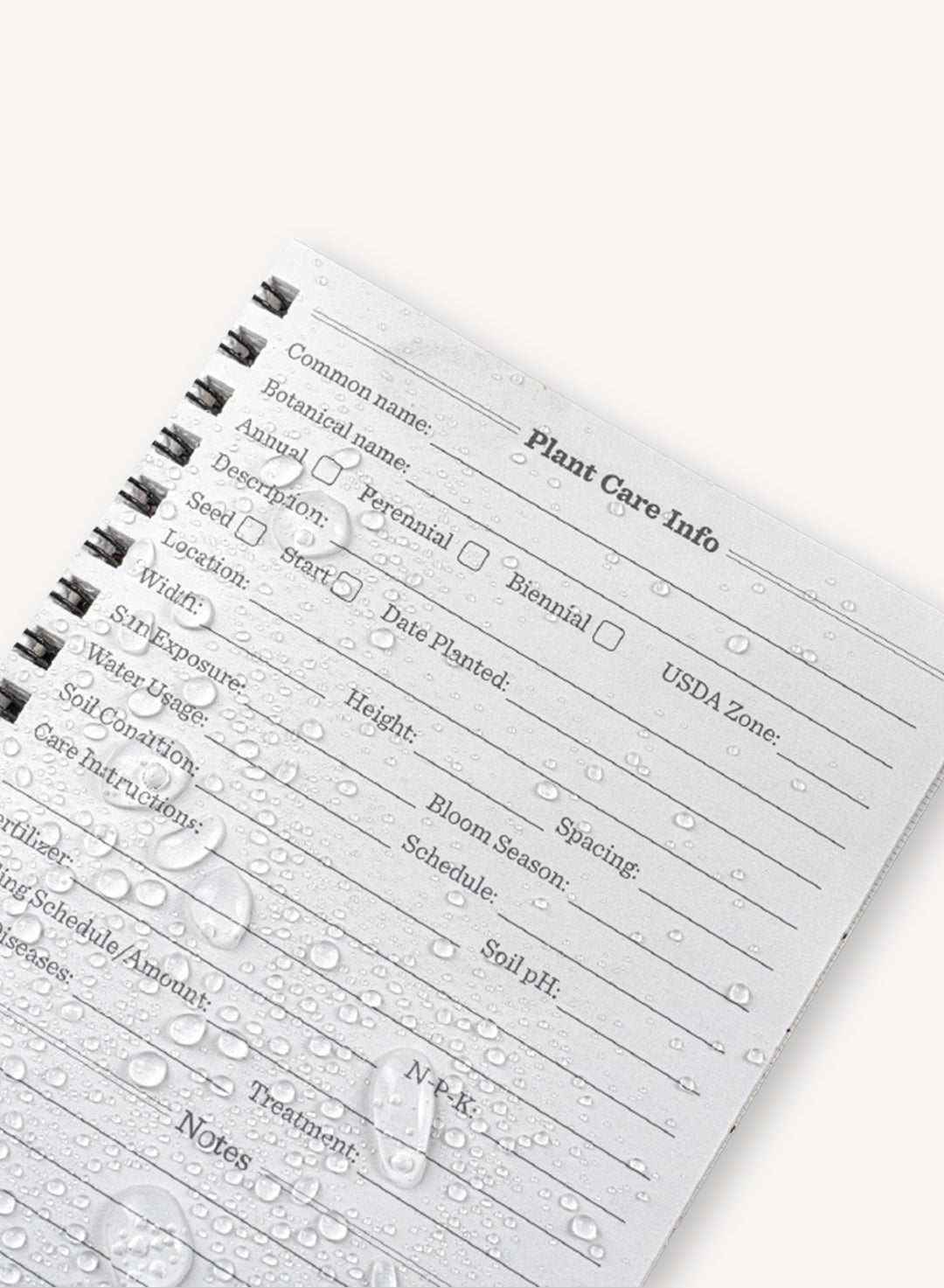 Rite in the Rain Garden Planner