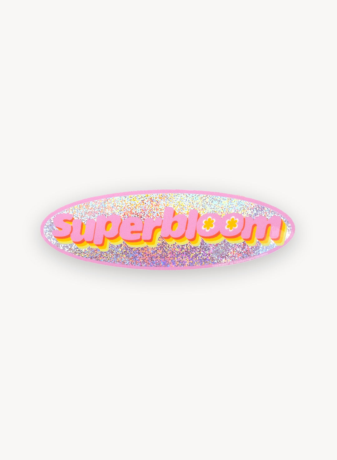 Superbloom Glitter Sticker
