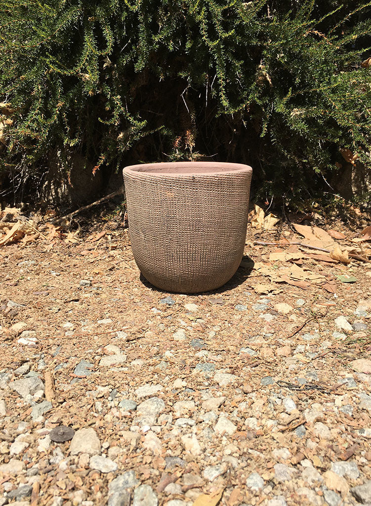 Pot - Design Rounded Cylinder Brown