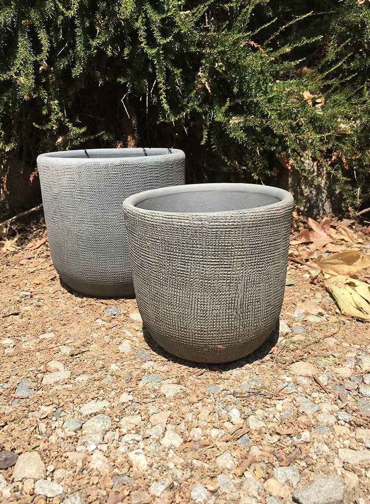 Pot - Design Rounded Cylinder Gray